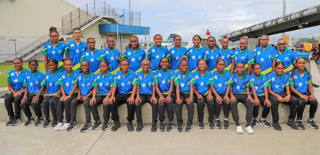 U16 womens team before their departure to Samoa last Friday. Photo supplied.
