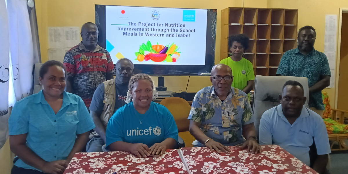 Unicef Team with WPG rep including PS and other key stakeholders pose for a group photo