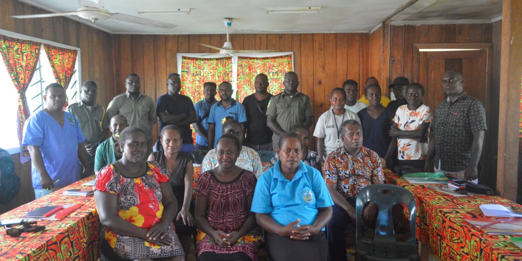 A group photo of the mental health training