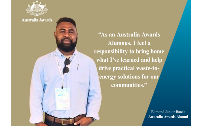 Aust award alumni advocates to address waste management