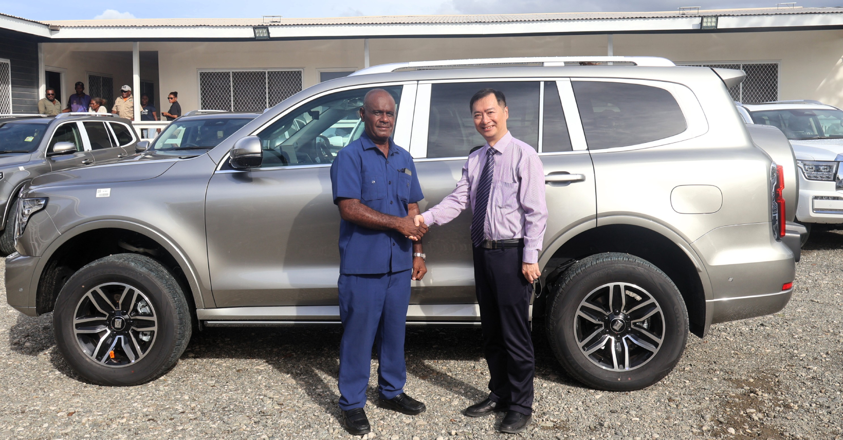 PM Manele receives new vehicles from China for PIF