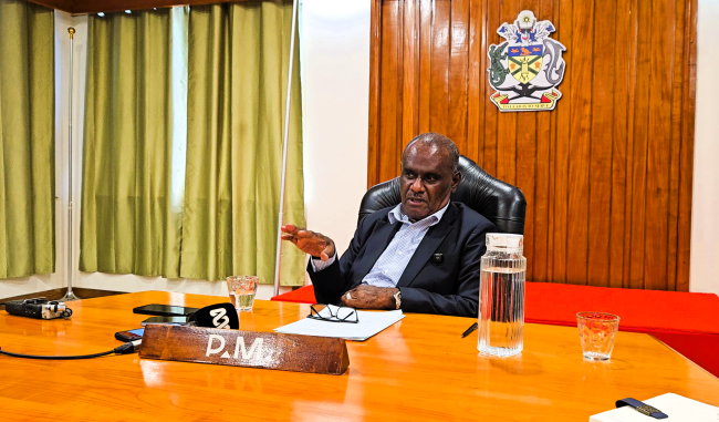 PM Manele at the Press Conference