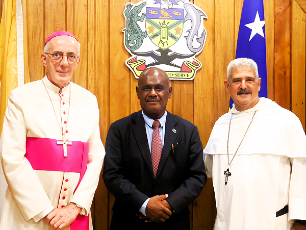 PM Manele welcomes Apostolic Nuncio of the Holy See