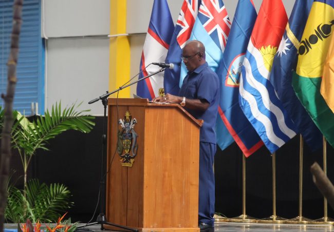 PM Jeremiah Manele speaking