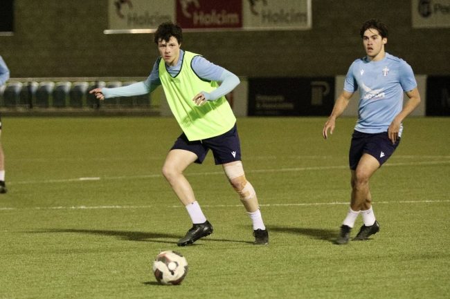 Rovu Boyers (right) in training ahead of his stellar performance on Saturday. Michael Raymond Photgraphy