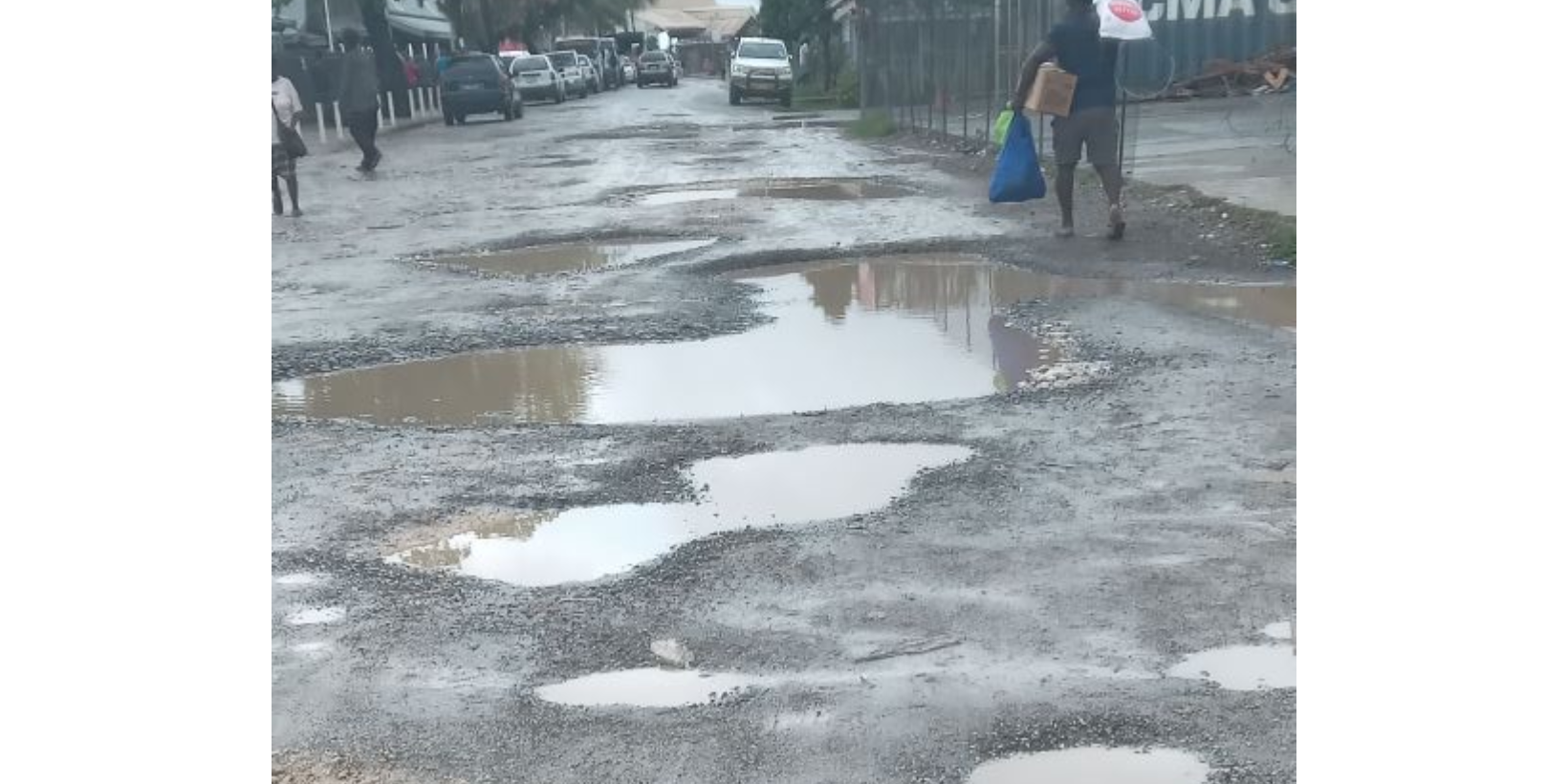 Section of Gizo road