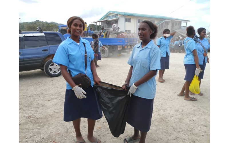 Townend Adventist school helps clean up Auki
