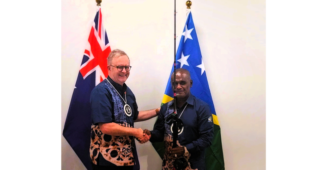 Australia and Solomon PM