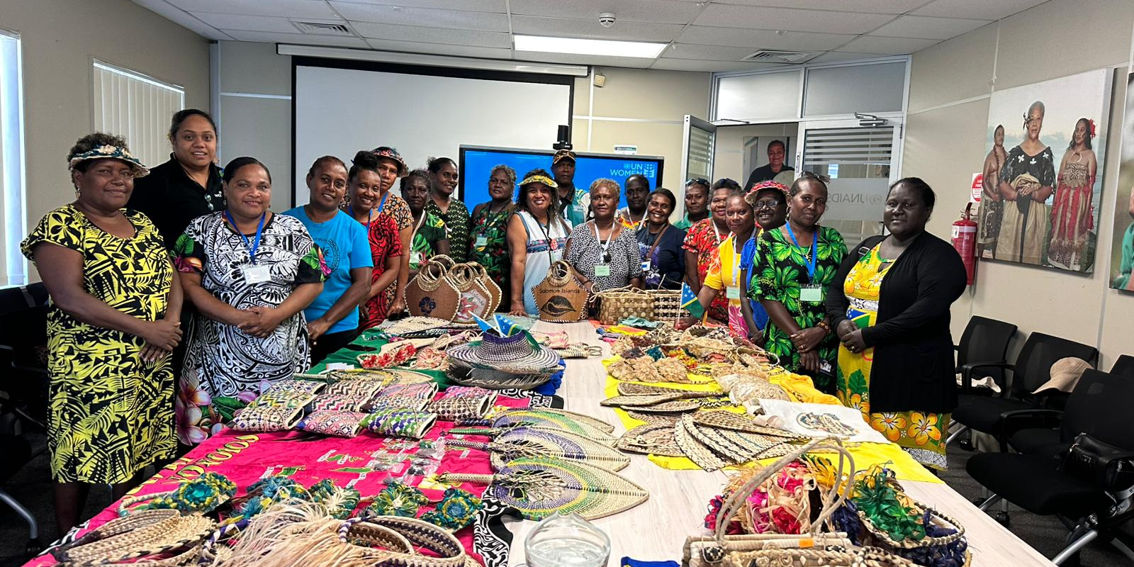 Munda Market Vendors Association members during a courtesy visit to the UN Women Multi-Country Office in Suva.