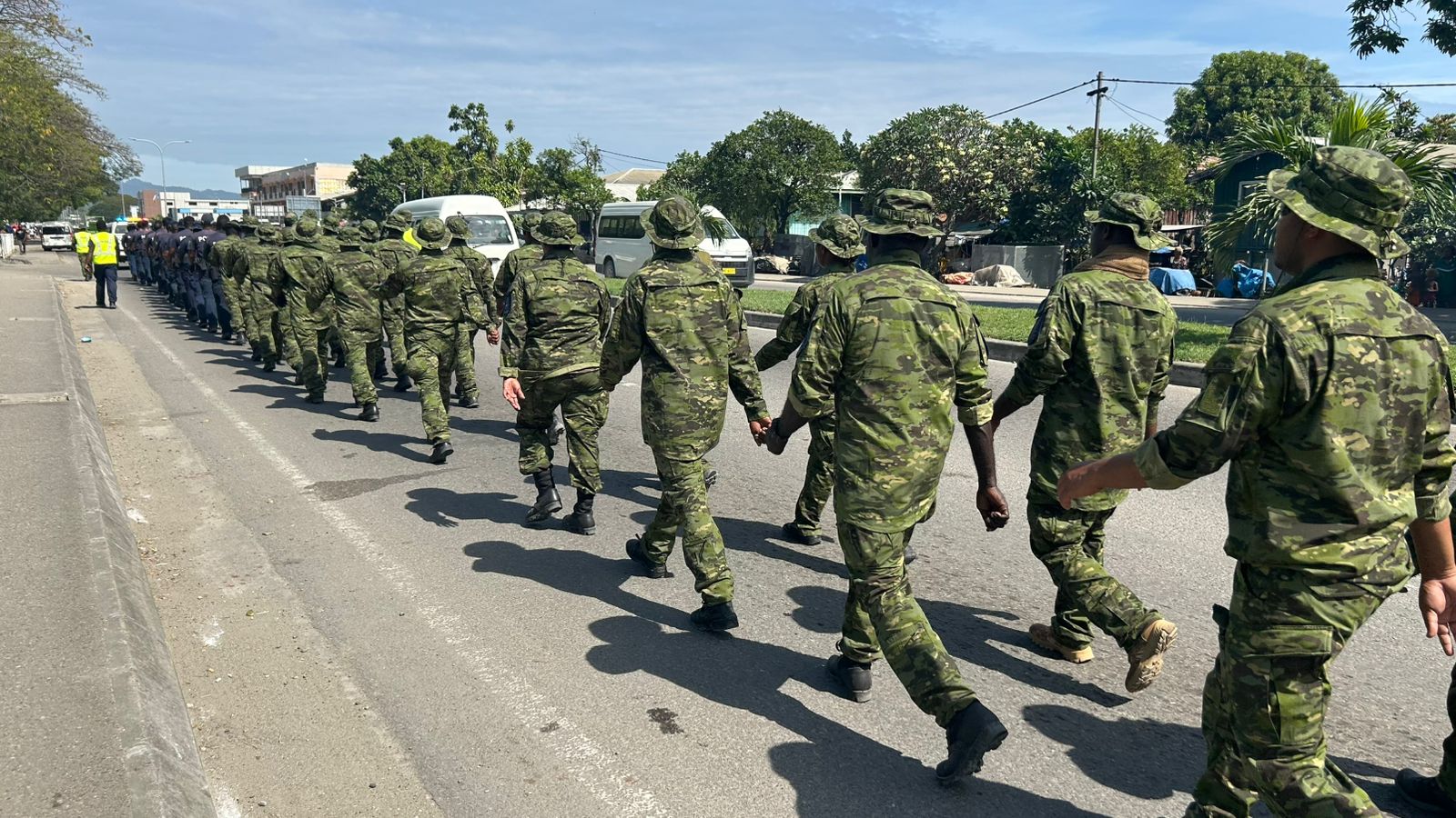 Police conducts march to prepare for PIF