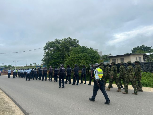 RSIPF Officers patroling the Noro town