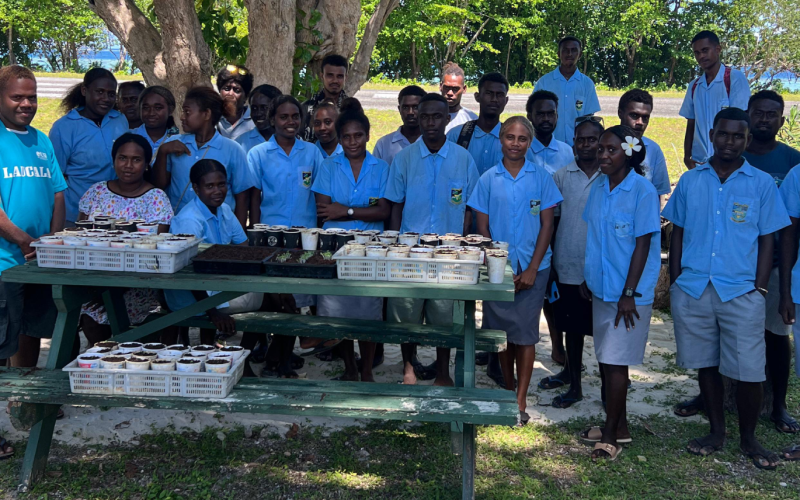 Gizo high sch students learn about organic farming