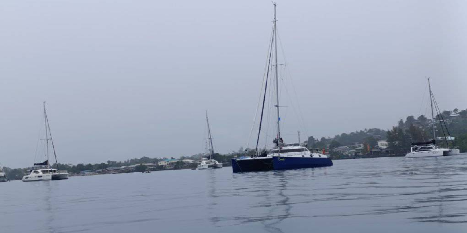 Yacht inside Auki harbour