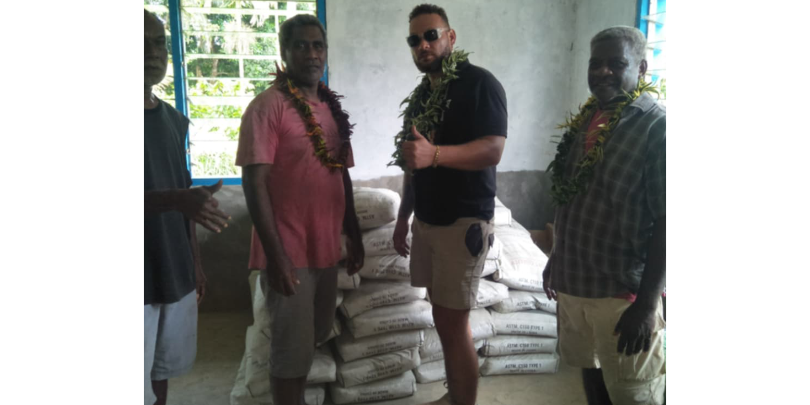 Bags of cement donation