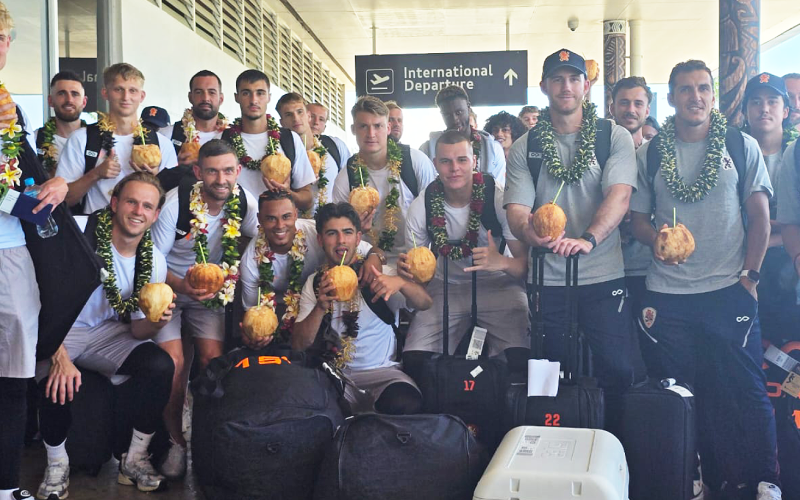 BRISBANE ROAR PLAYERS ARRIVE