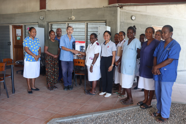 Friends of No.9 representatives donated the items to NRH nurse’s rep Mrs. Florida Pratt