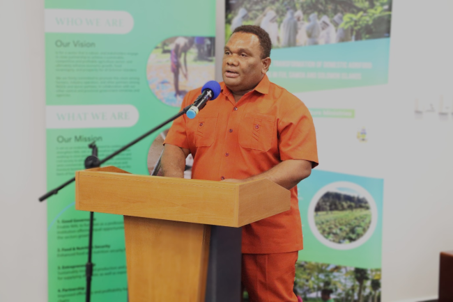 Hon. Franklyn Derek Wasi, Minister for Agriculture and Livestock (MAL)
