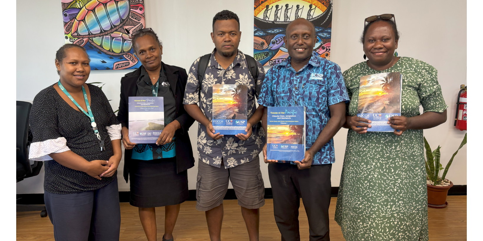 Noella far right with staff of the USP Solomon Islands Campus
