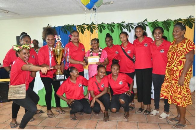 Super division winners Sunrise posing with their award.photo by FLOYD TERRY.