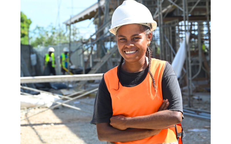 WOMEN IN CONSTRUCTION AT BUALA MARKET