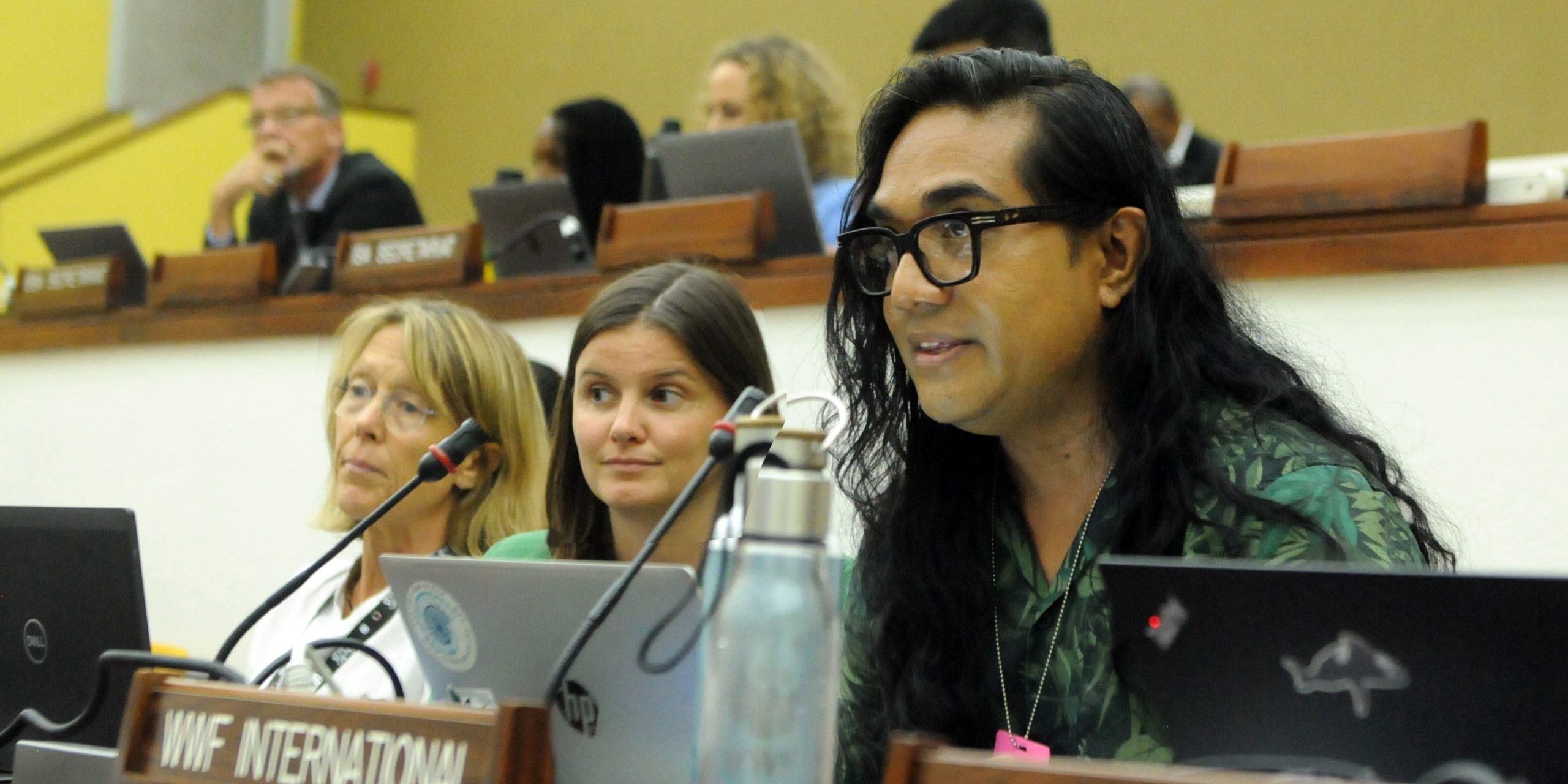 Alfred Ralifo, Asia Pacific Policy Expert for People Powering Biodiversity (PPB) under WWF International back in 2023 in one of the Assembly meeting
