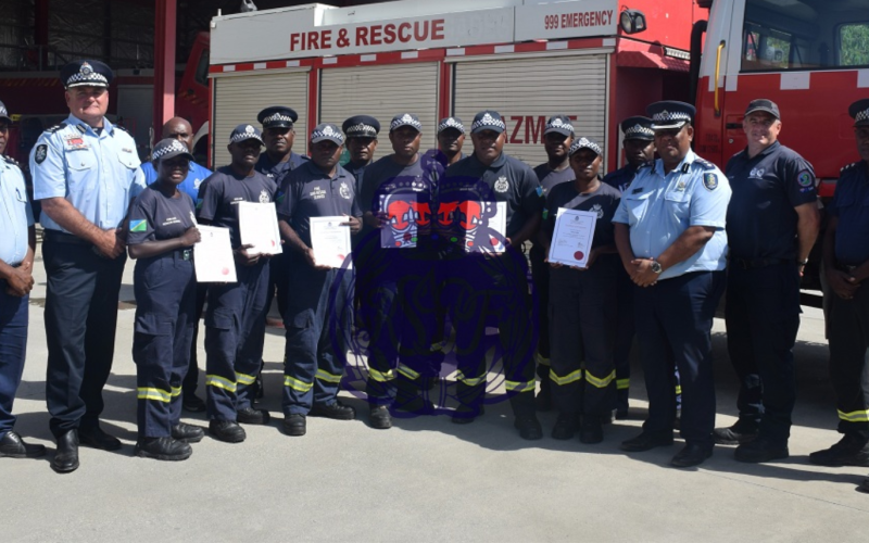 Officers end firefighting training