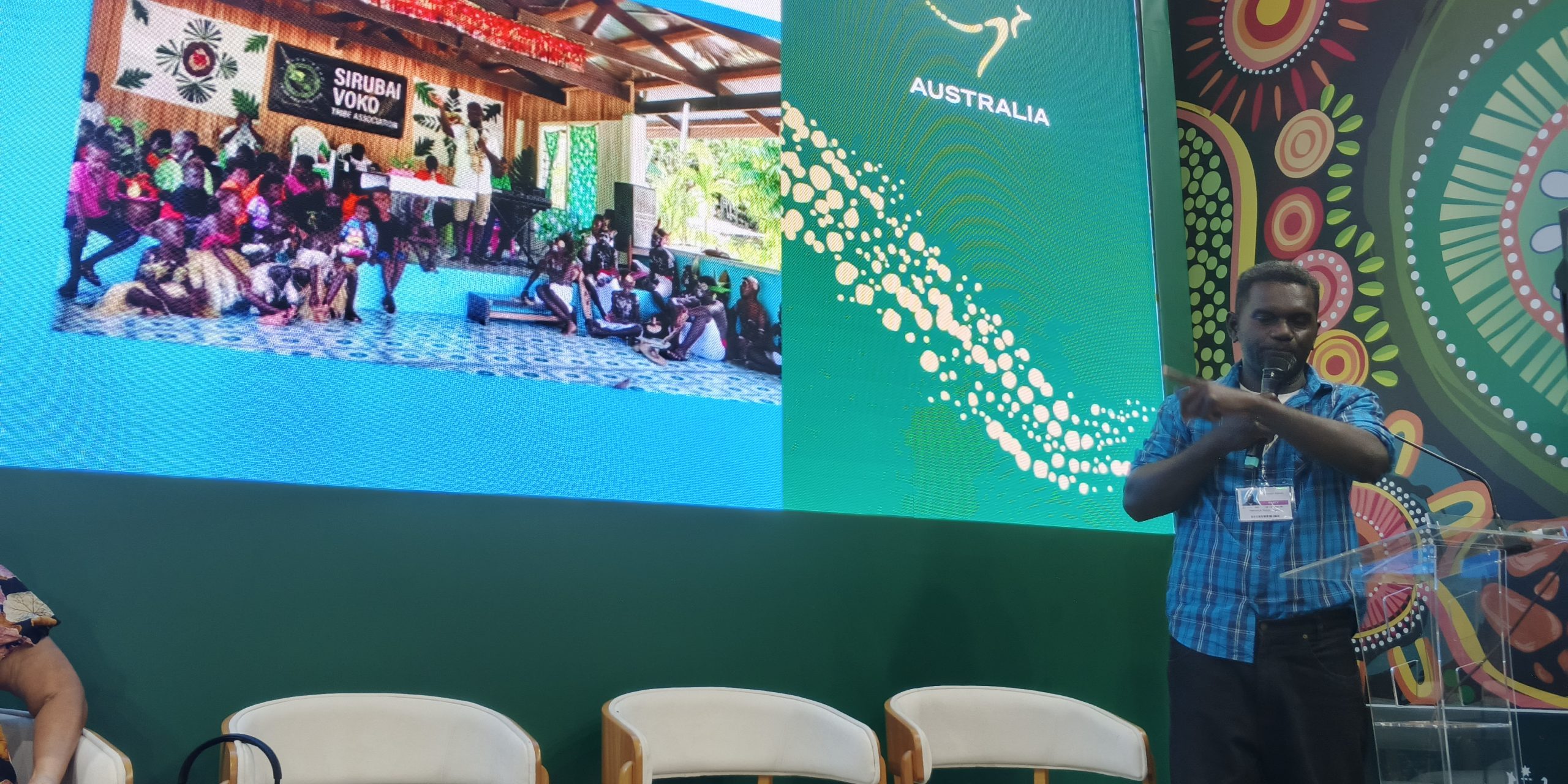 Hendrick Kaniki making his presentation