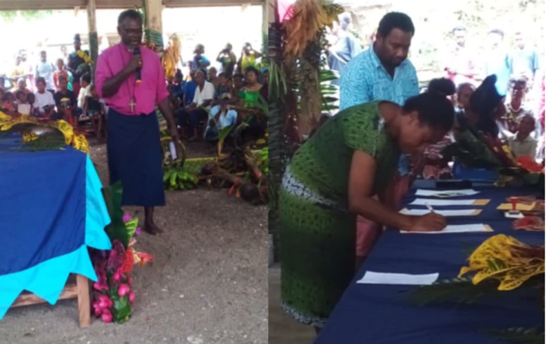 Tawatana community offers land to Hanuato’o Diocese of Makira 