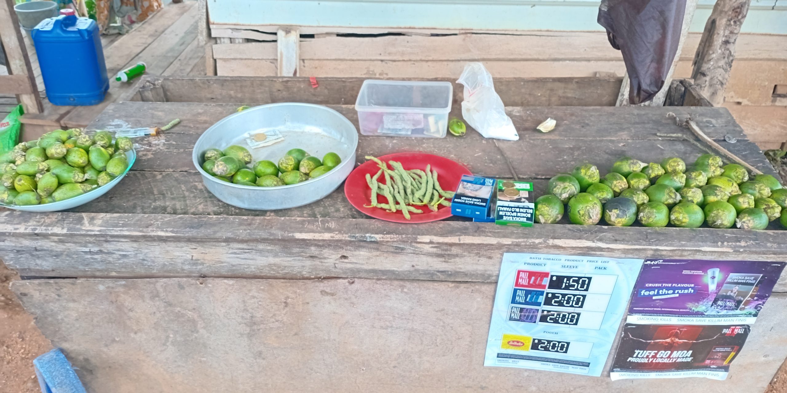 Betel nut display at Buni KHY and Tourism Site in Gizo WP.