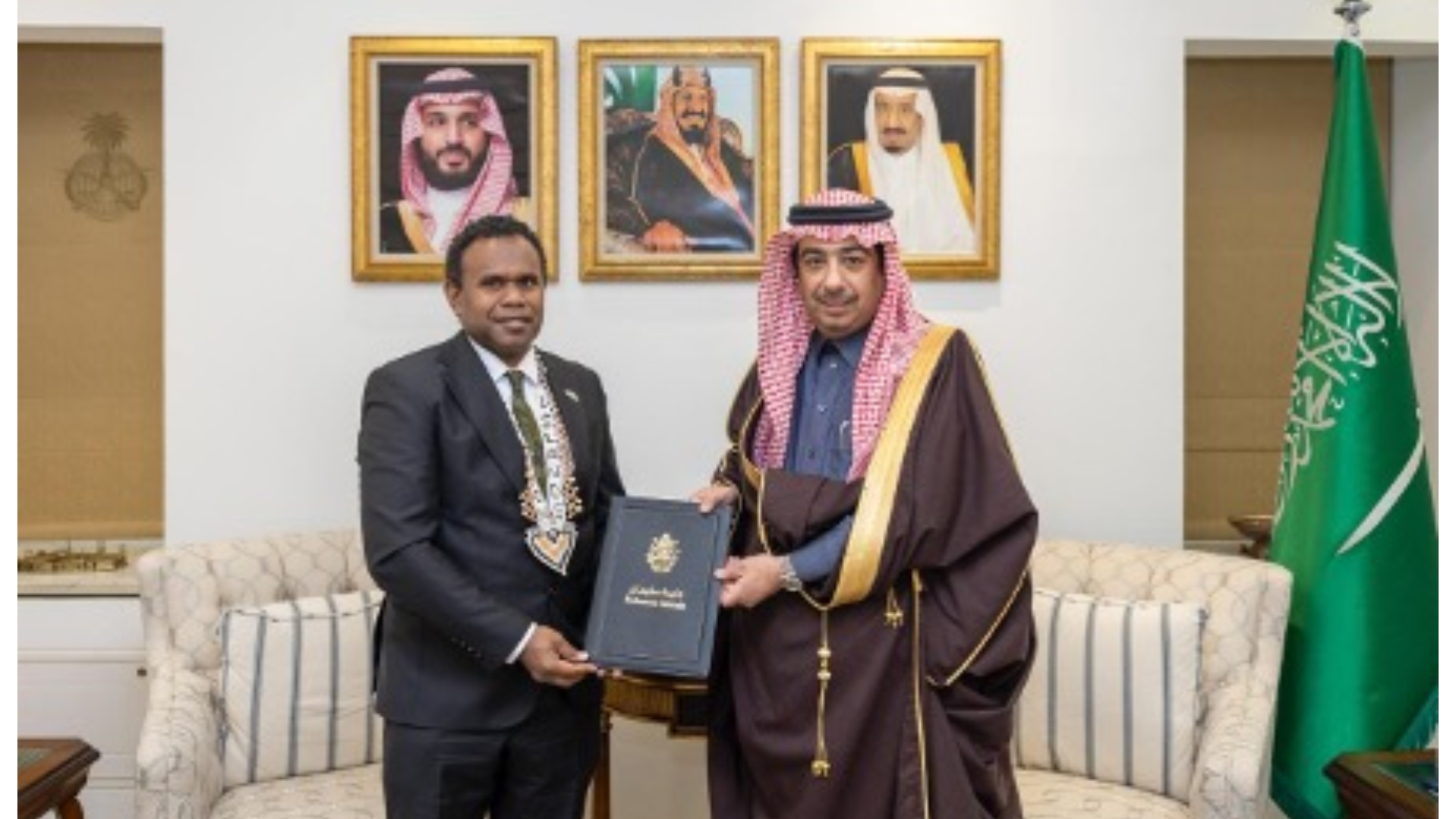 Ambassador Walegerea presents credentials to Saudi Arabia