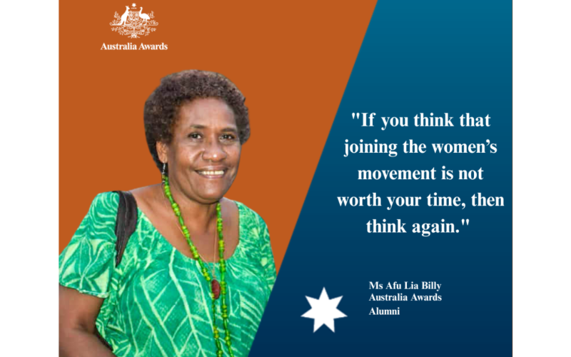 Australia supports Ms Billy in her fight against gender based-violence