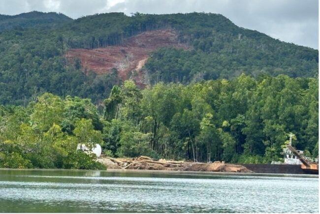 A large area of land has been cleared above Kamaboe Camp for an open-pit mine, 5th of January 2026. Digging of the mine pit commenced on the 15th of January 2026.