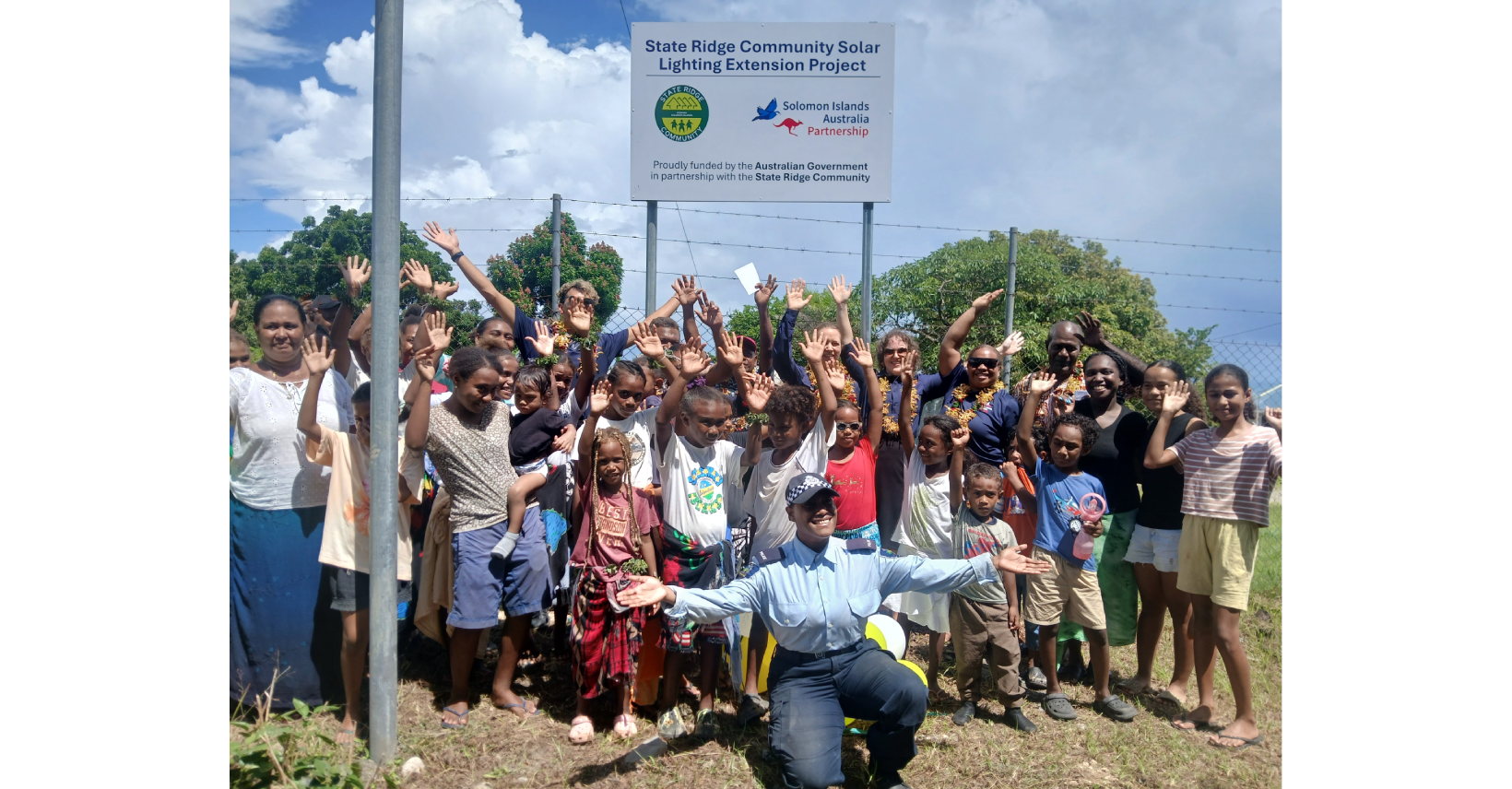 Australia-funded solar streetlights for State Ridge community