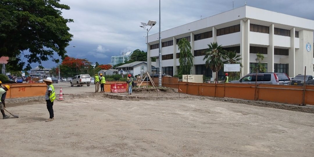 Work at the roundabout