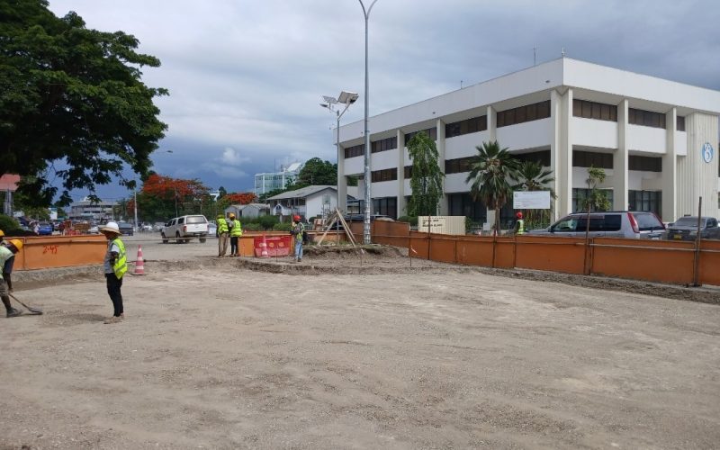 Mendana Avenue- Heritage Park roundabout upgrade works underway