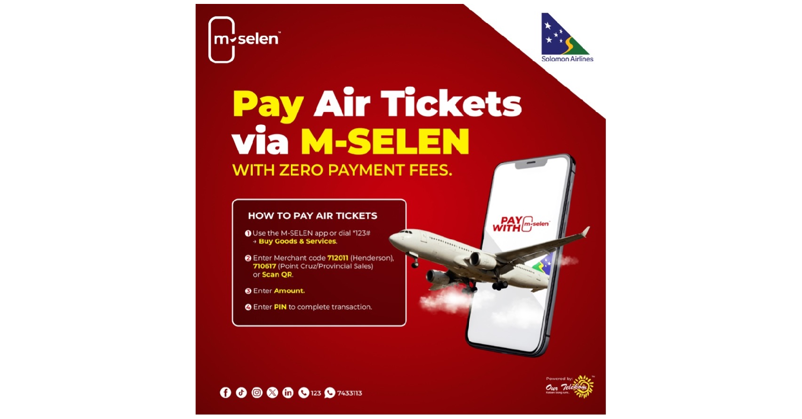 Airfare Payments Via M-SELEN Now Possible