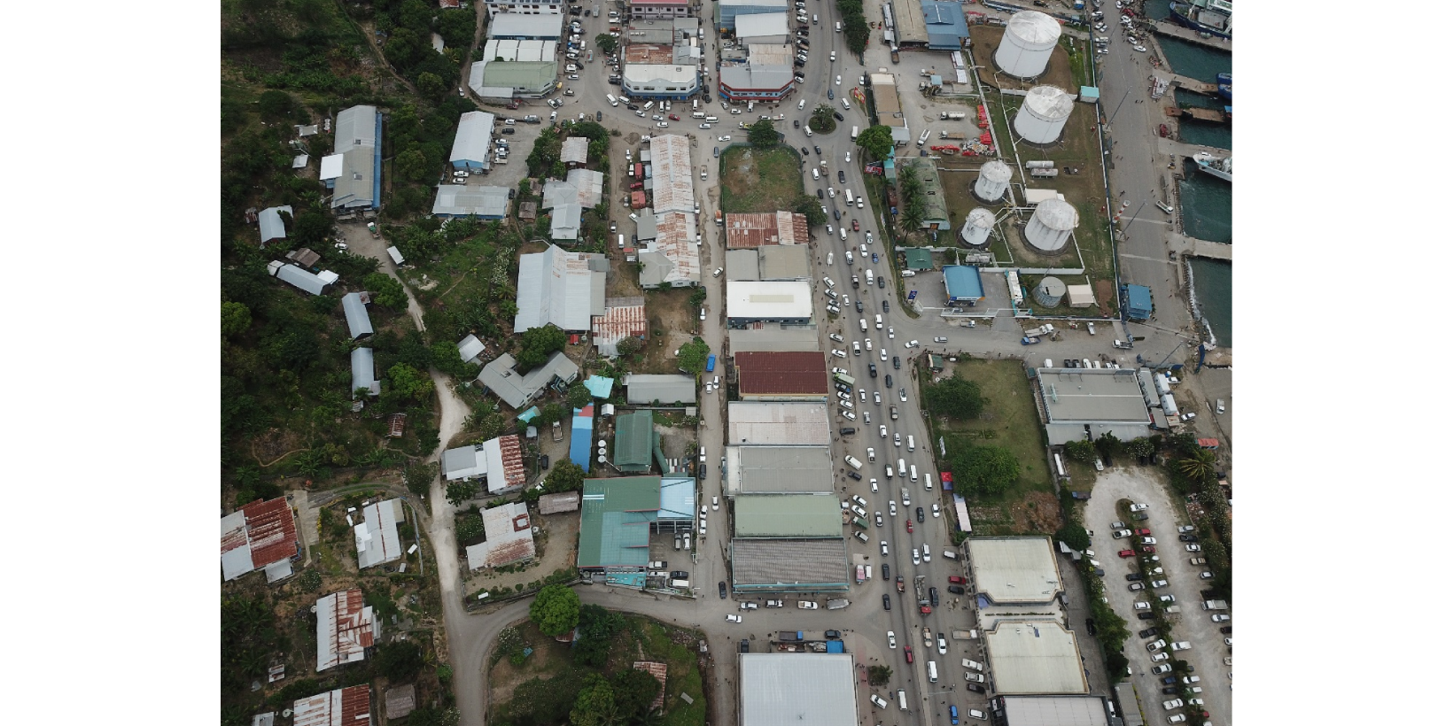 Honiara city aerial view