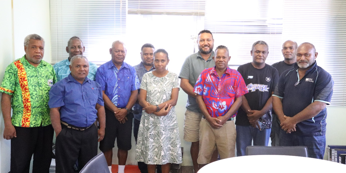 MAL and AIM-N project visiting delegation with Isabel Province Governmet Hon. Premier Lawrance Heward and Executives after the briefing in Buala on Friday 13th.