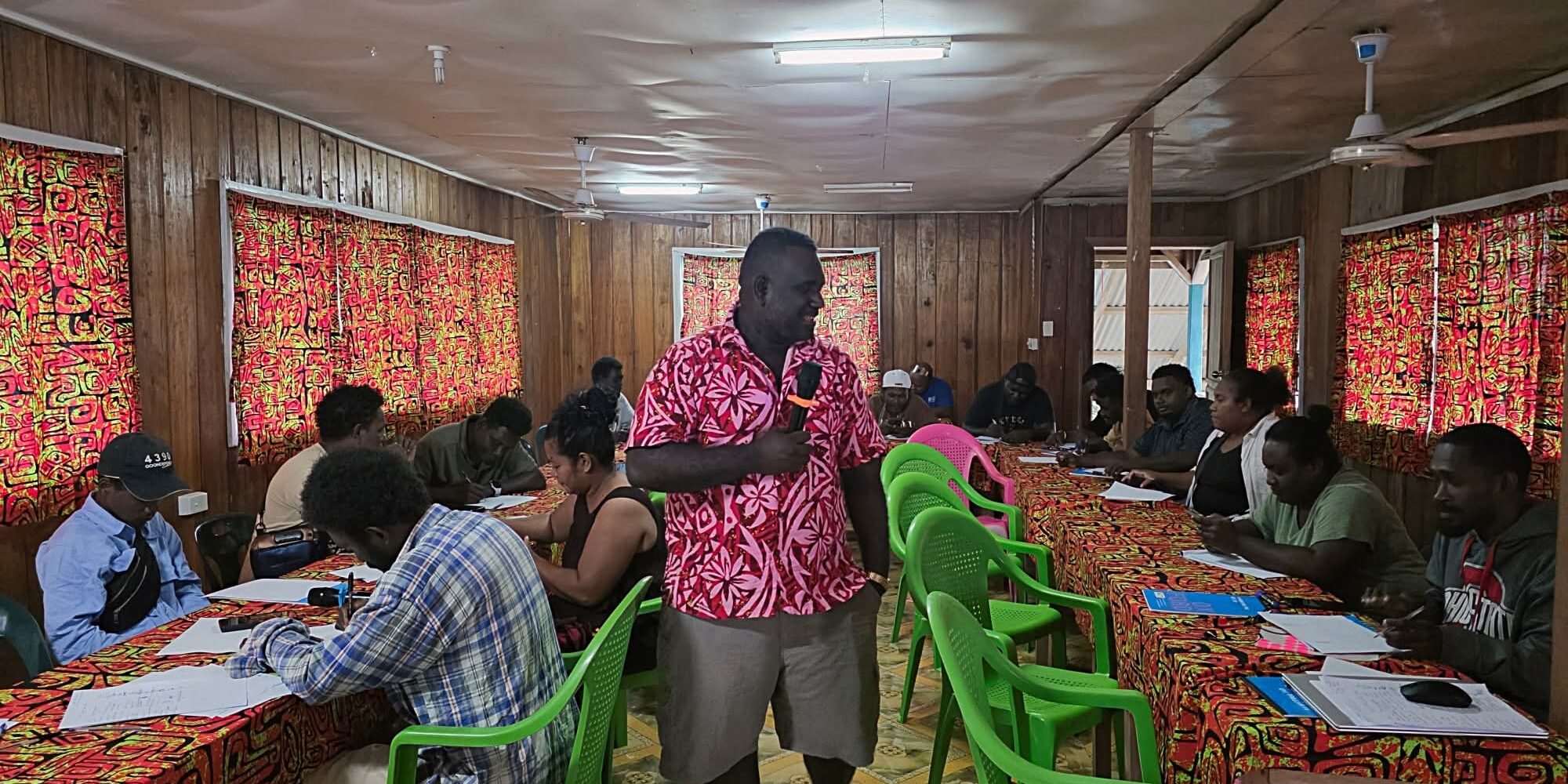 Mr. Limal of YECSI and also on of the trainer during the workshop in Gizo last week.