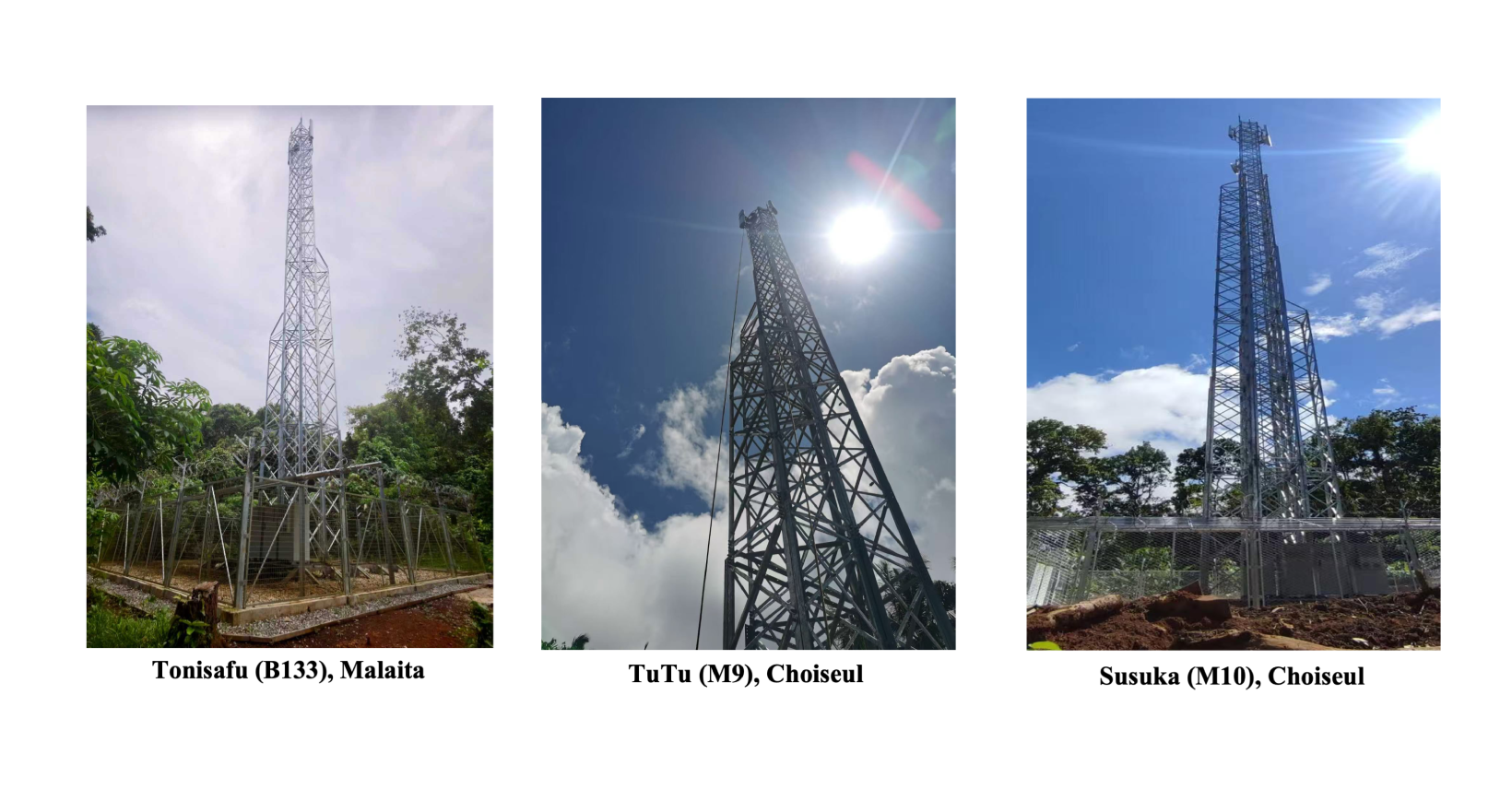 Three Towers Go Live In Choiseul, Malaita