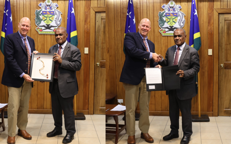 PM Manele Receives Courtesy Call from UNICEF Pacific Area Rep