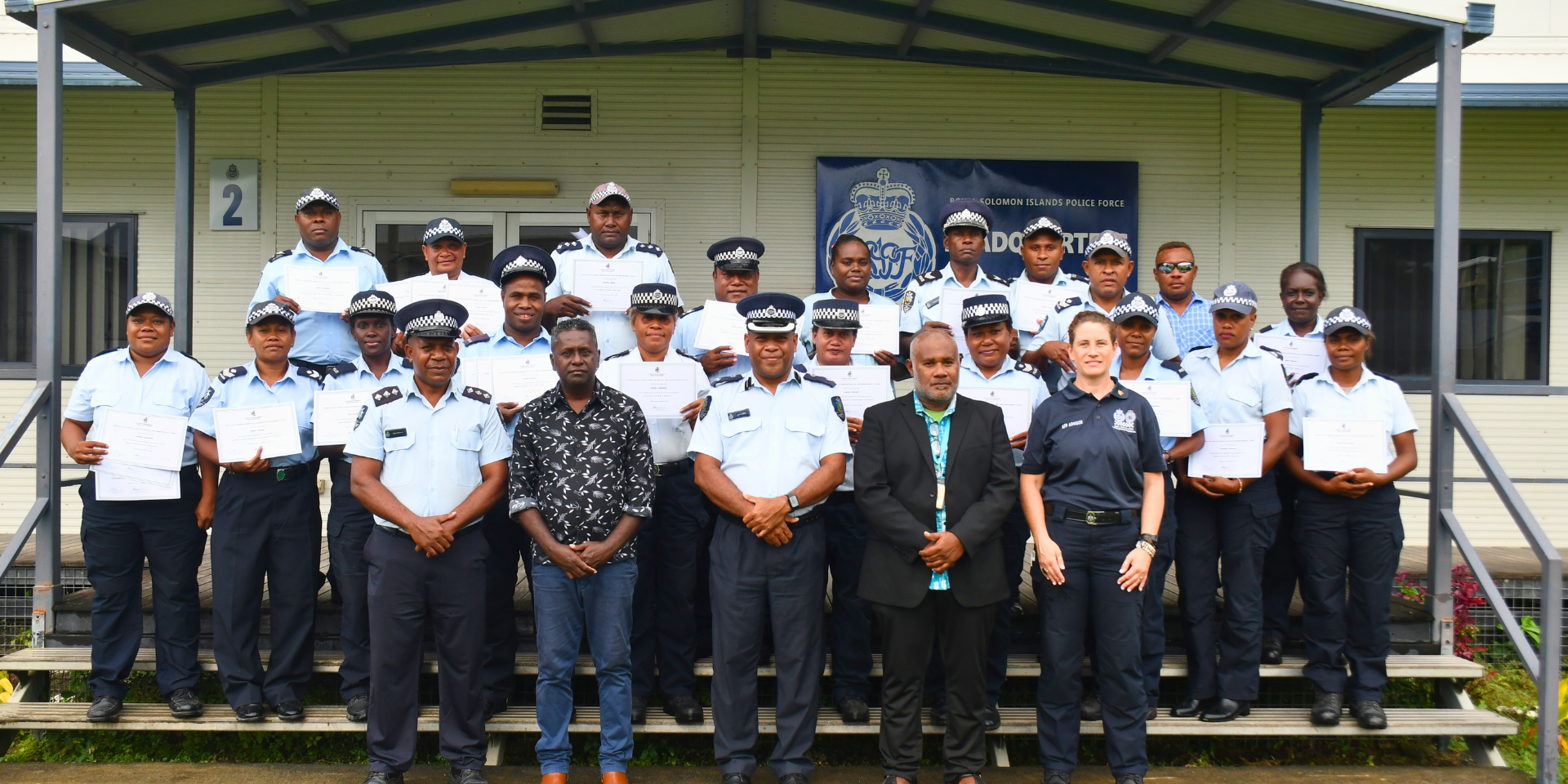 Participants and facilitators pose for a group photo following the successful completion of the IPAM training program.