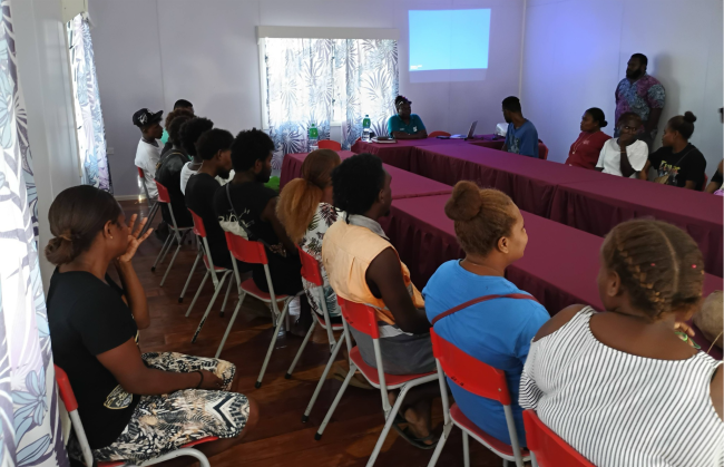 Participants during the orientation session of the program in Auki this week. Photo Francis Samosari