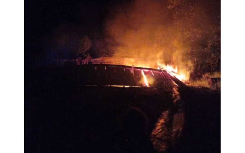 Home Destroyed by Fire in West Guadalcanal