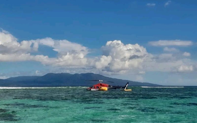 Helicopter Makes Emergency Landing On A Reef At Western Province