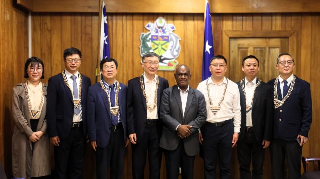 Delegation from the Ocean University of China with PM Manele