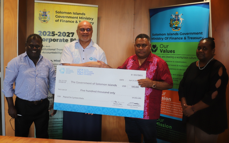SI Receives USD 500k PCRIC Payout Cyclone Maila assistance