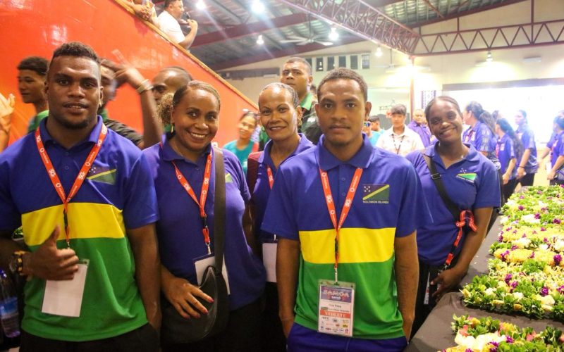 Team Solomon Joins Weightlifting Champ Opening Ceremony In Samoa