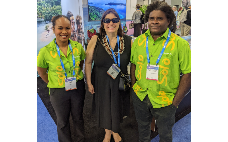 Flying the SI cruise flag at Seatrade Cruise Global