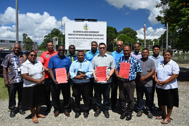 The SOE’s and government representatives after the signing of the MOA today at MID’s works compound.